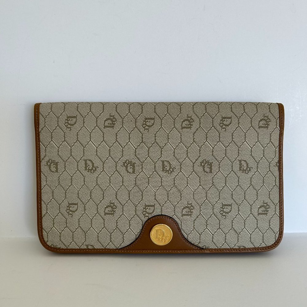 Dior Honeycomb Three-Way Clutch with Small Pouch